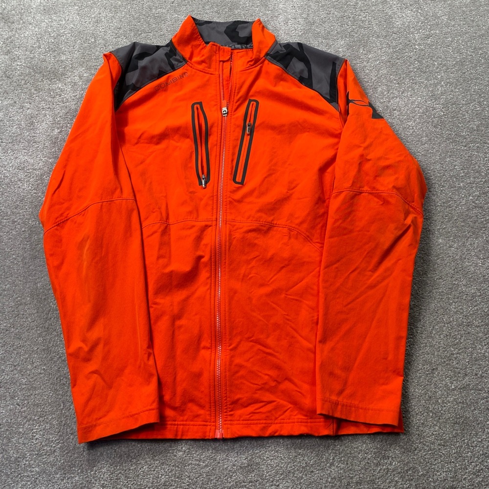 Under Armour Jacket Mens XL Orange ColdGear Combine Training Full Zip Camo